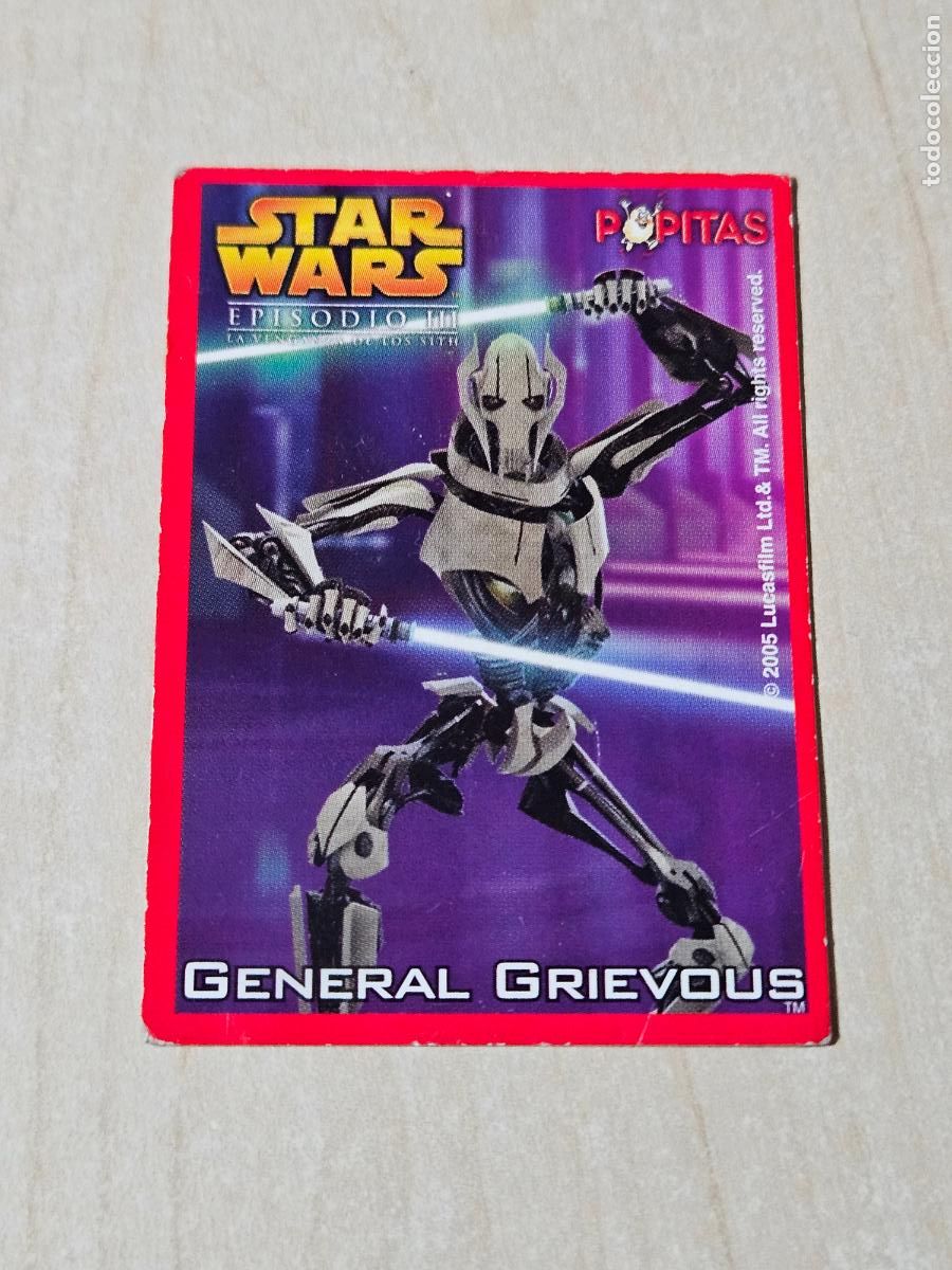 Coleccionismo cromos antiguos: CROMO - GENERAL GRIEVOUS - STAR WARS EPISODIO 3 (LA VENGANZA DE LOS SITH) - 2005 - POPITAS BORGES