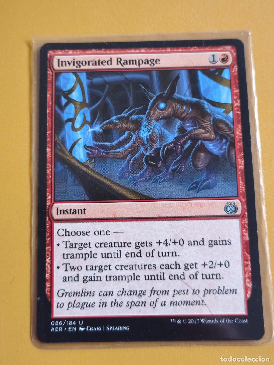 Coleccionismo cromos antiguos: magic the gathering, invigorated rampage