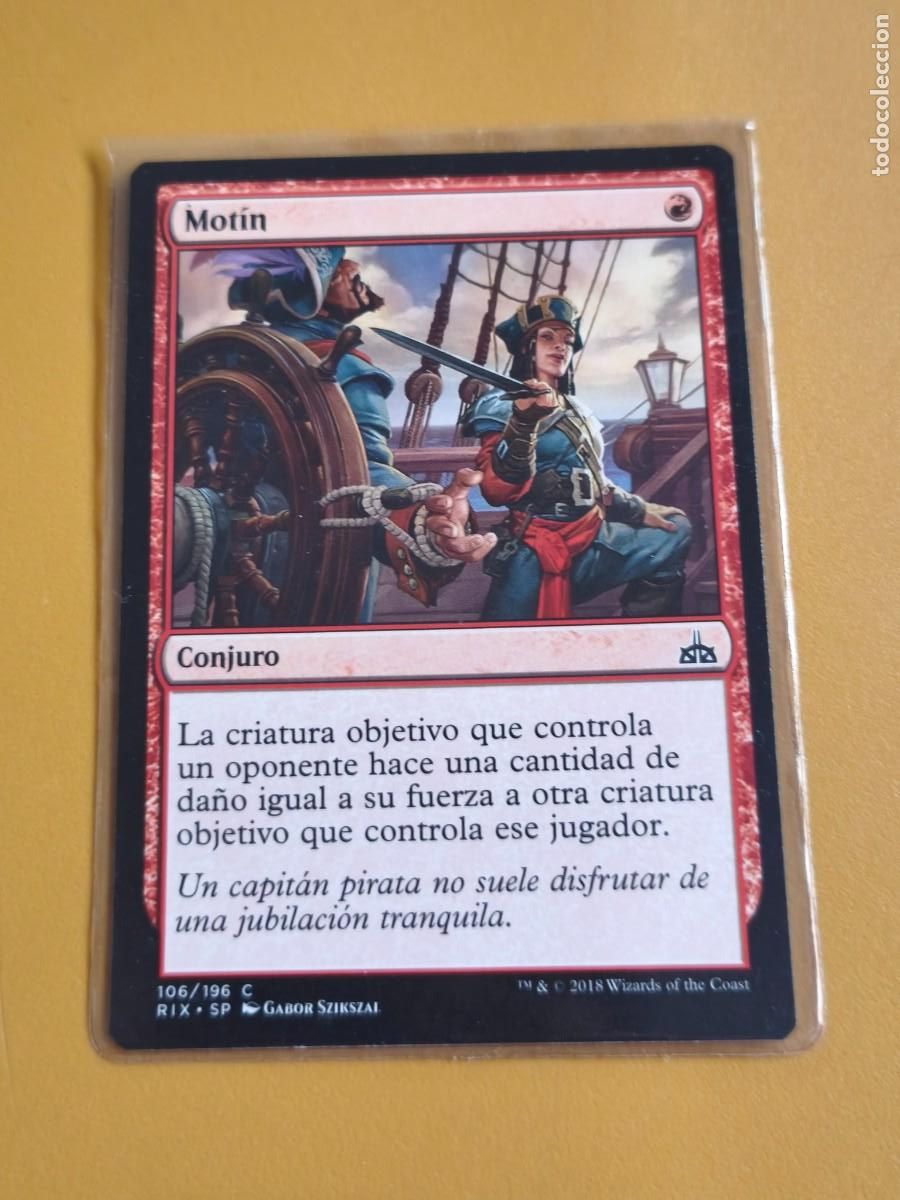 Coleccionismo cromos antiguos: magic the gathering, motin