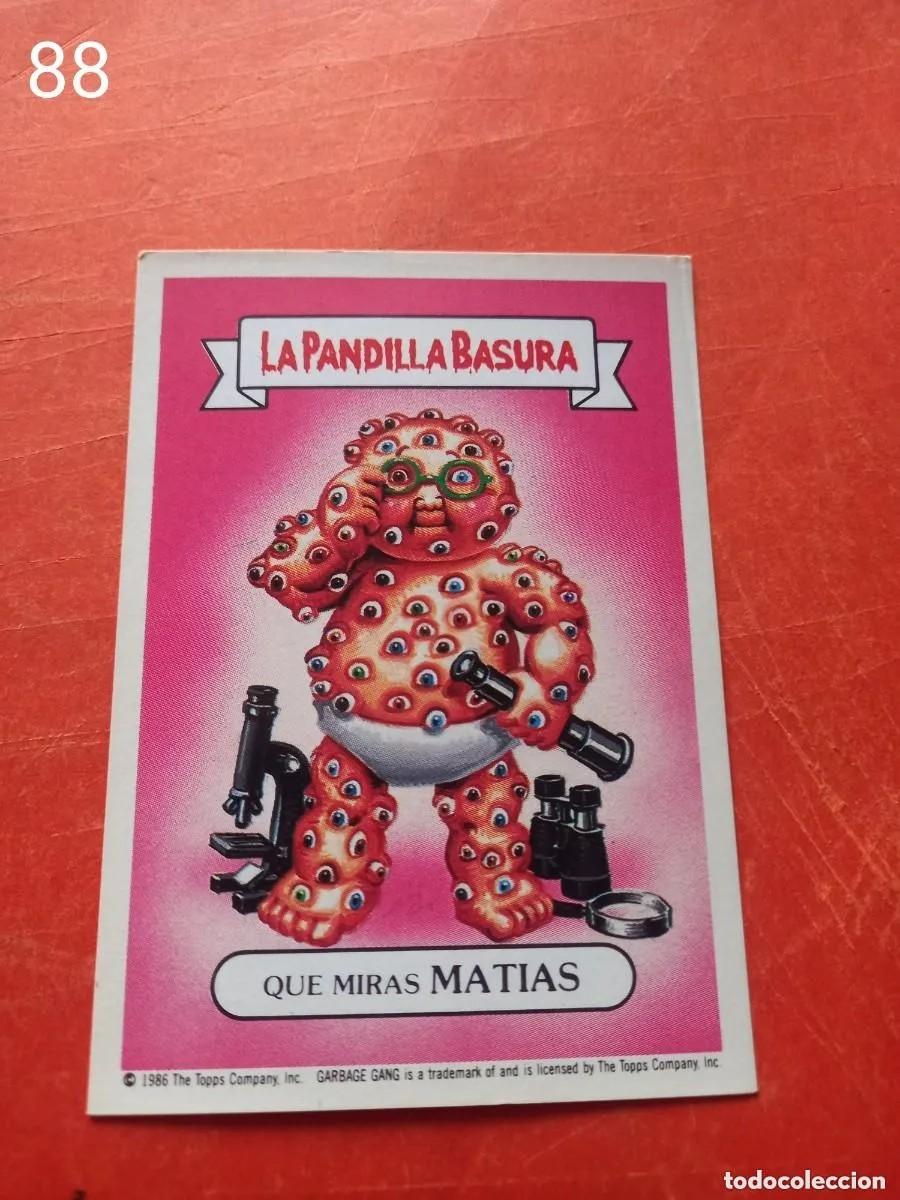 Coleccionismo cromos antiguos: Cromo n.88 la pandilla basura (album amarillo) sin pegar