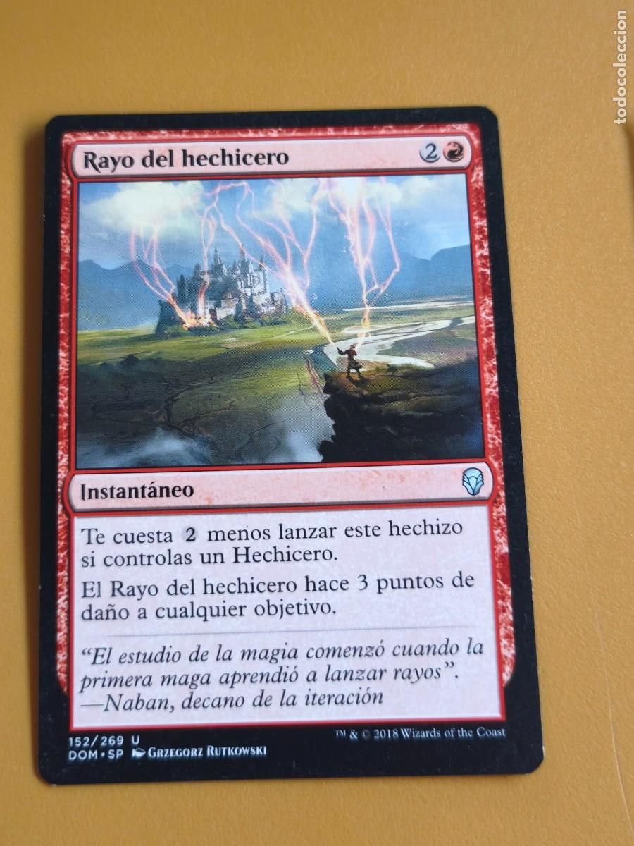 Coleccionismo cromos antiguos: magic the gathering, rayo del hechicero