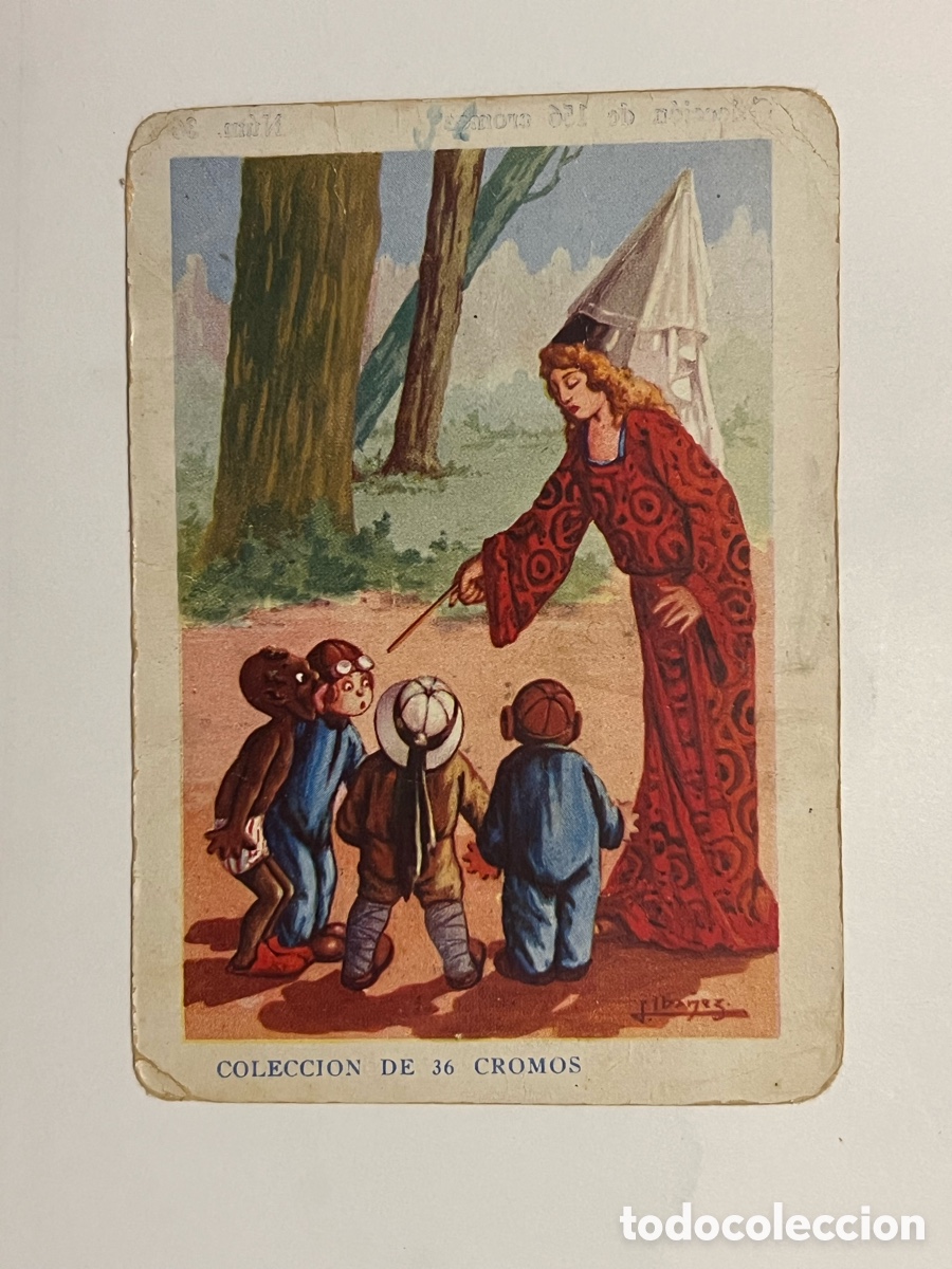 Coleccionismo cromos antiguos: GUADALAJARA F&aacute;brica de Chocolates Arriaca. AVENTURAS DE PAQUITO Y CARBONILLA, Cromo No.36