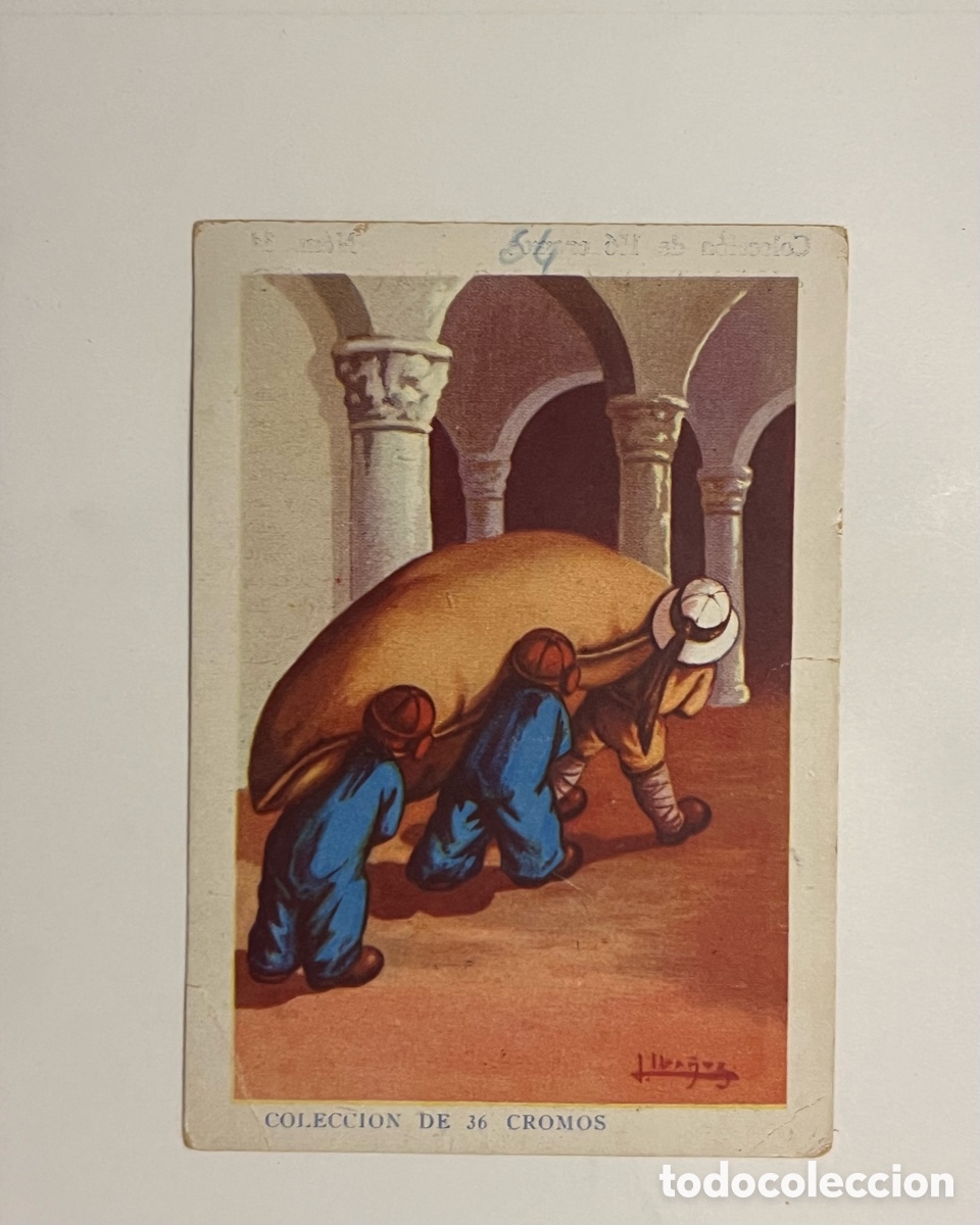 Colecionismo Cromos antigos: GUADALAJARA F&aacute;brica de Chocolates Arriaca. AVENTURAS DE PAQUITO Y CARBONILLA, Cromo No.34