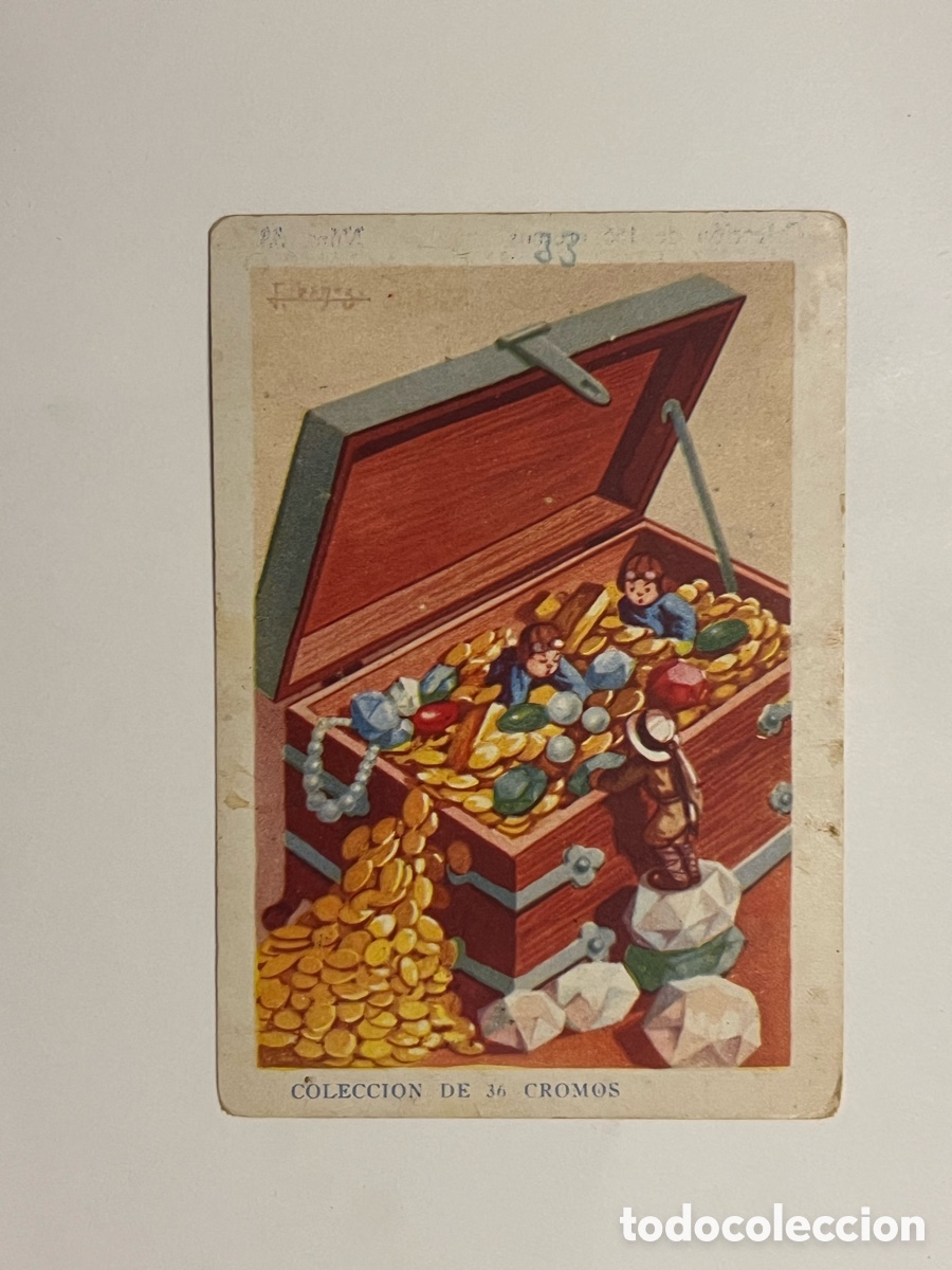 Coleccionismo cromos antiguos: GUADALAJARA F&aacute;brica de Chocolates Arriaca. AVENTURAS DE PAQUITO Y CARBONILLA, Cromo No.33