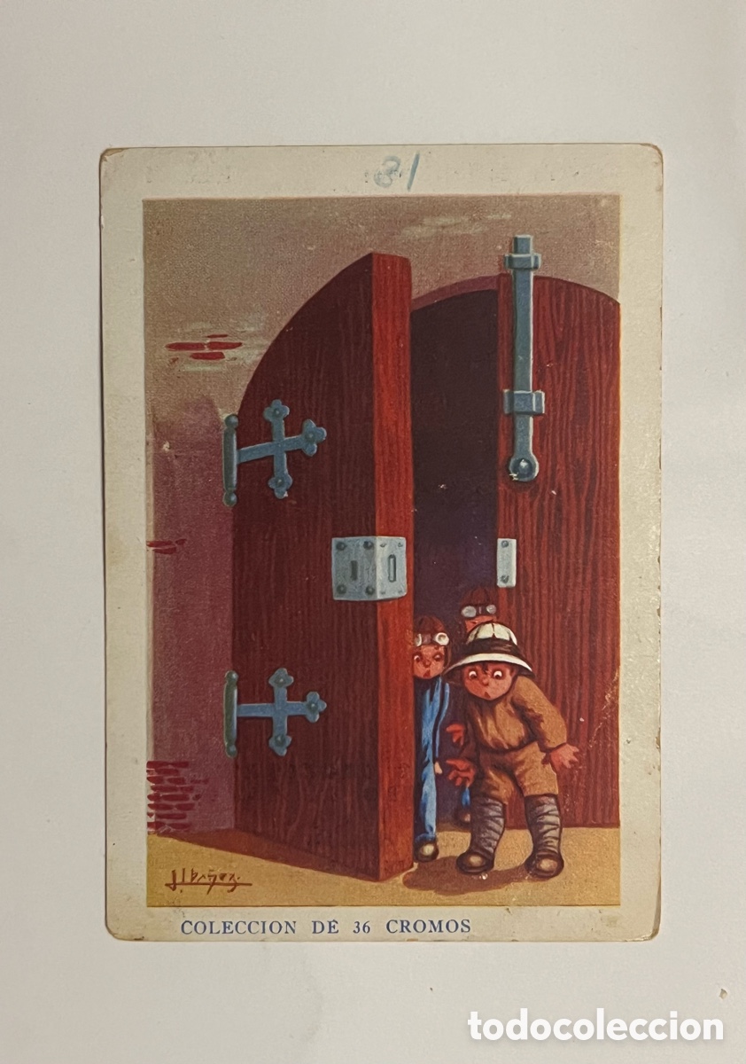 Coleccionismo cromos antiguos: GUADALAJARA F&aacute;brica de Chocolates Arriaca. AVENTURAS DE PAQUITO Y CARBONILLA, Cromo No.31