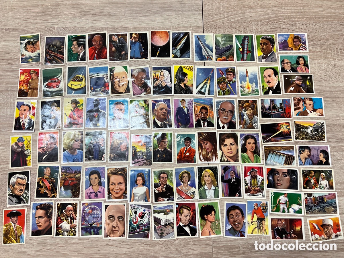 Collectable Antique Stickers: 1964 CHOCOLATES SIMON 3 A&Ntilde;OS VIDA MUNDIAL LOTE 83 CROMOS RECUPERADOS