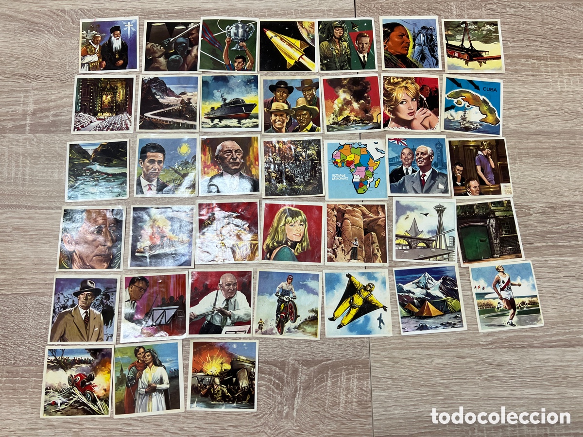 Coleccionismo cromos antiguos: 1964 CHOCOLATES SIMON 3 A&Ntilde;OS VIDA MUNDIAL LOTE 38 CROMOS RECUPERADOS