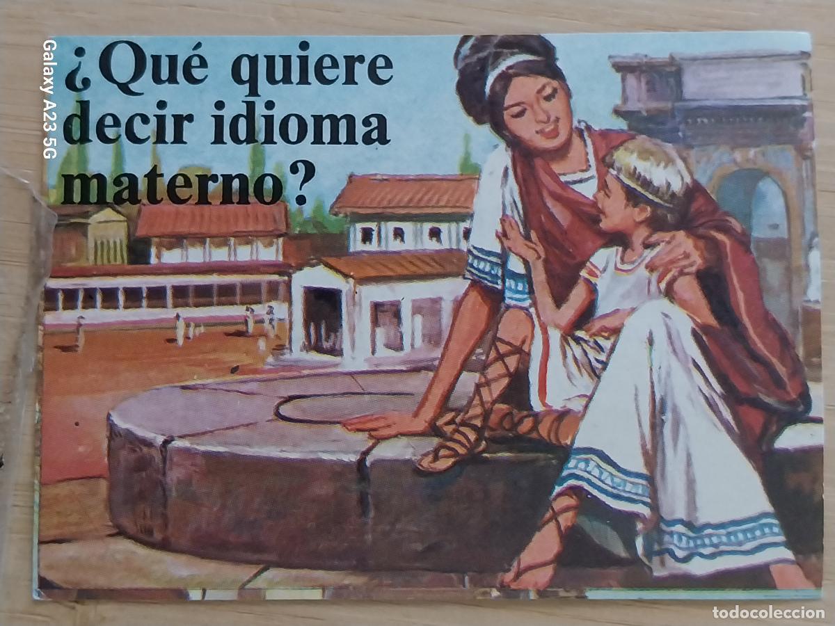 Coleccionismo cromos antiguos: BIMBO PORQUE 2 A&Ntilde;O 1972 CROMO 83 IDIOMA MATERNO SIN PEGAR NUNCA PROMO PASTELITOS PANADERIA