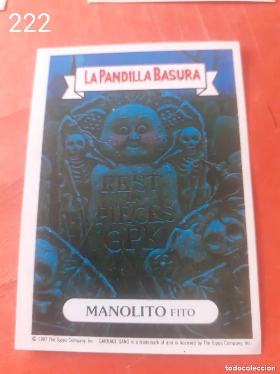 Coleccionismo cromos antiguos: Cromo n.222 la pandilla basura (album amarillo) sin pegar