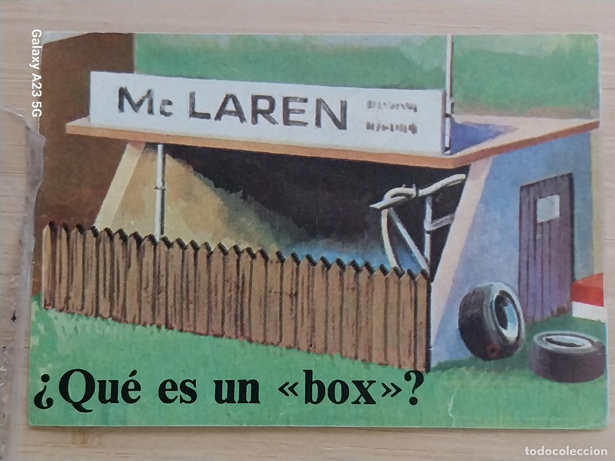 Coleccionismo cromos antiguos: BIMBO PORQUE 2 A&Ntilde;O 1972 CROMO 189 McLAREN F-1 SIN PEGAR NUNCA PROMO PASTELITOS PANADERIA