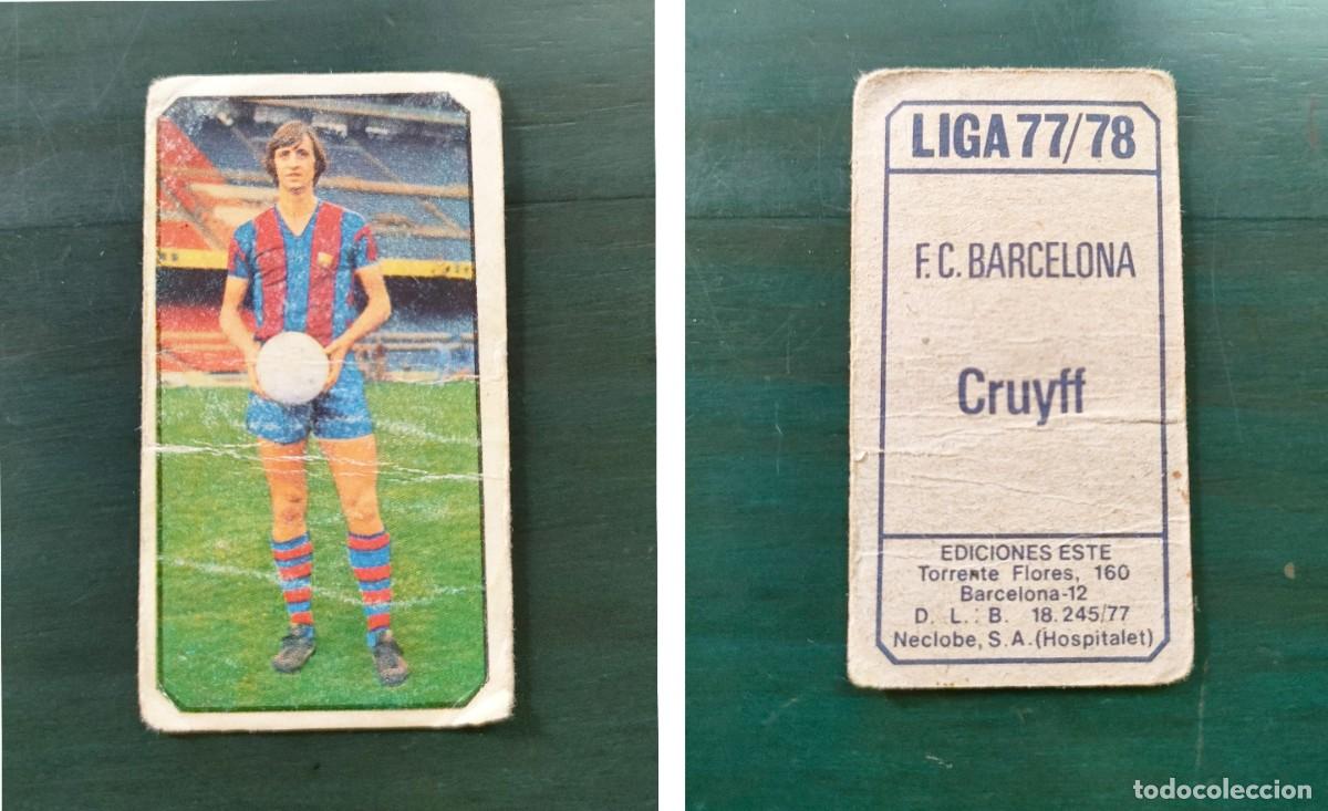 Coleccionismo cromos antiguos: Cruyff Barcelona Liga Este 1977 1978 77 78 Nunca pegado