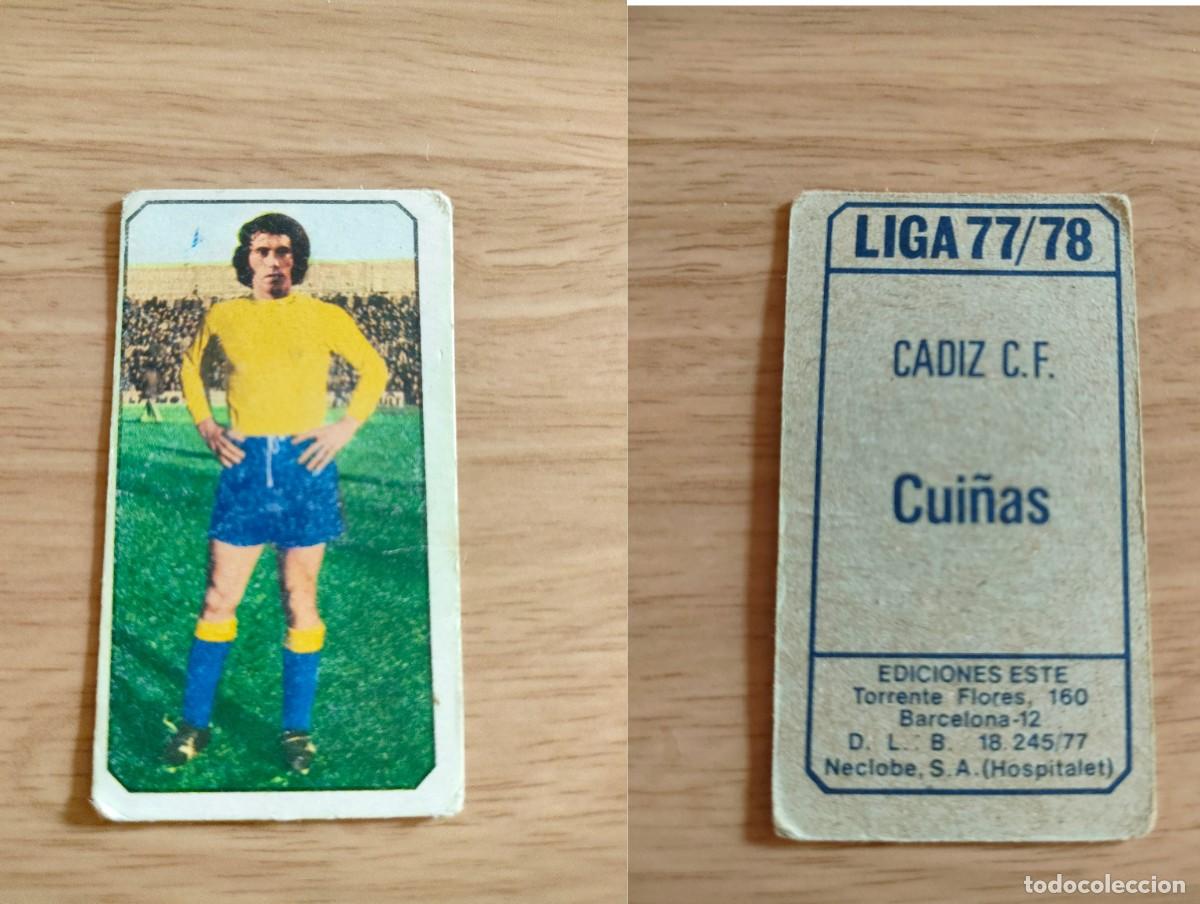 Coleccionismo cromos antiguos: Cu&ntilde;as C&aacute;diz Liga Este 1977 1978 77 78 Nunca pegado
