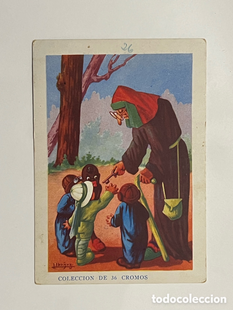 Coleccionismo cromos antiguos: GUADALAJARA F&aacute;brica de Chocolates Arriaca. AVENTURAS DE PAQUITO Y CARBONILLA, Cromo No.26