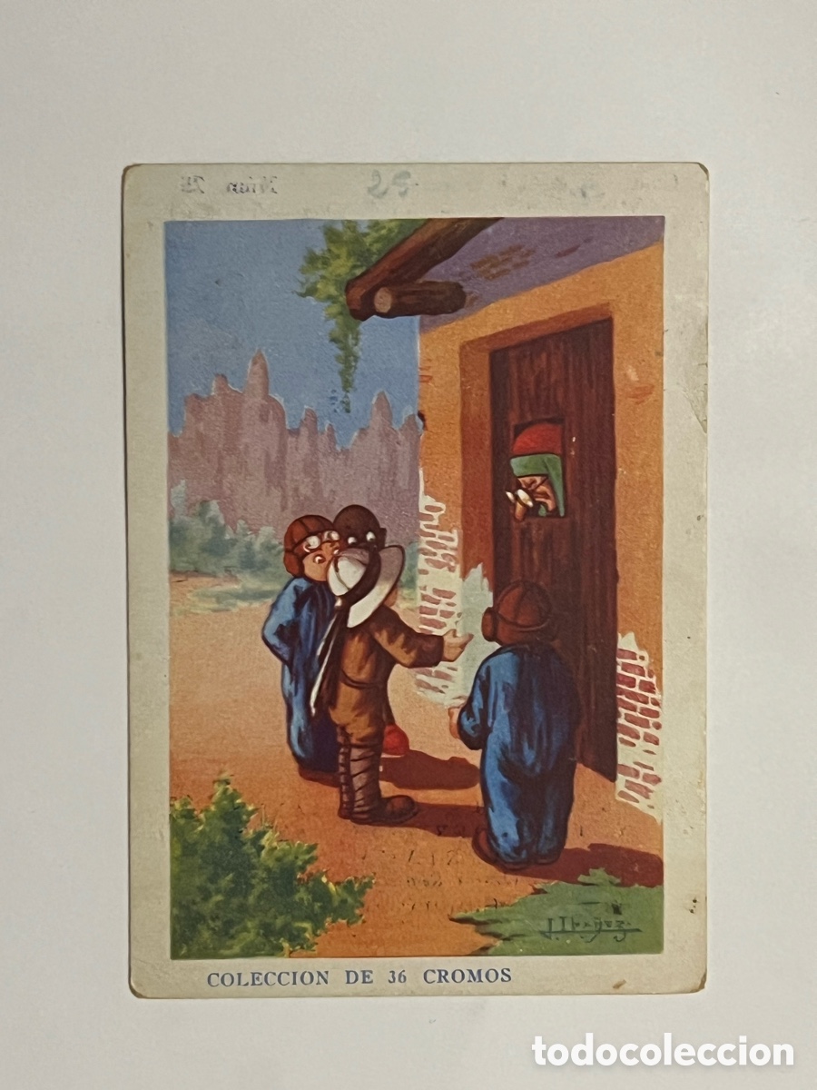 Coleccionismo cromos antiguos: GUADALAJARA F&aacute;brica de Chocolates Arriaca. AVENTURAS DE PAQUITO Y CARBONILLA, Cromo No.25