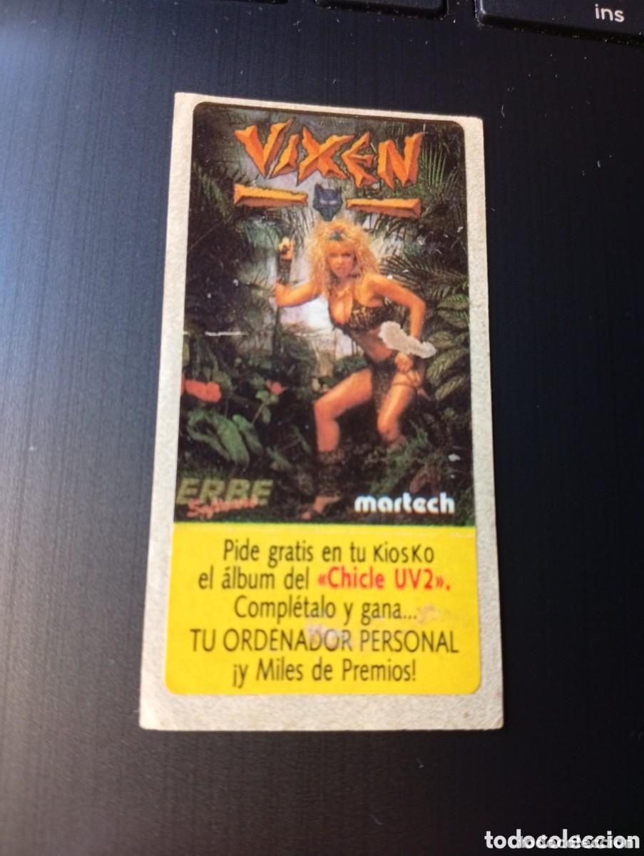 Colecionismo Cromos antigos: CROMO PEGATINA PROMOCIONAL CHICLE UV2 VIXEN JUEGO VIDEOJUEGO ERBE OCEAN