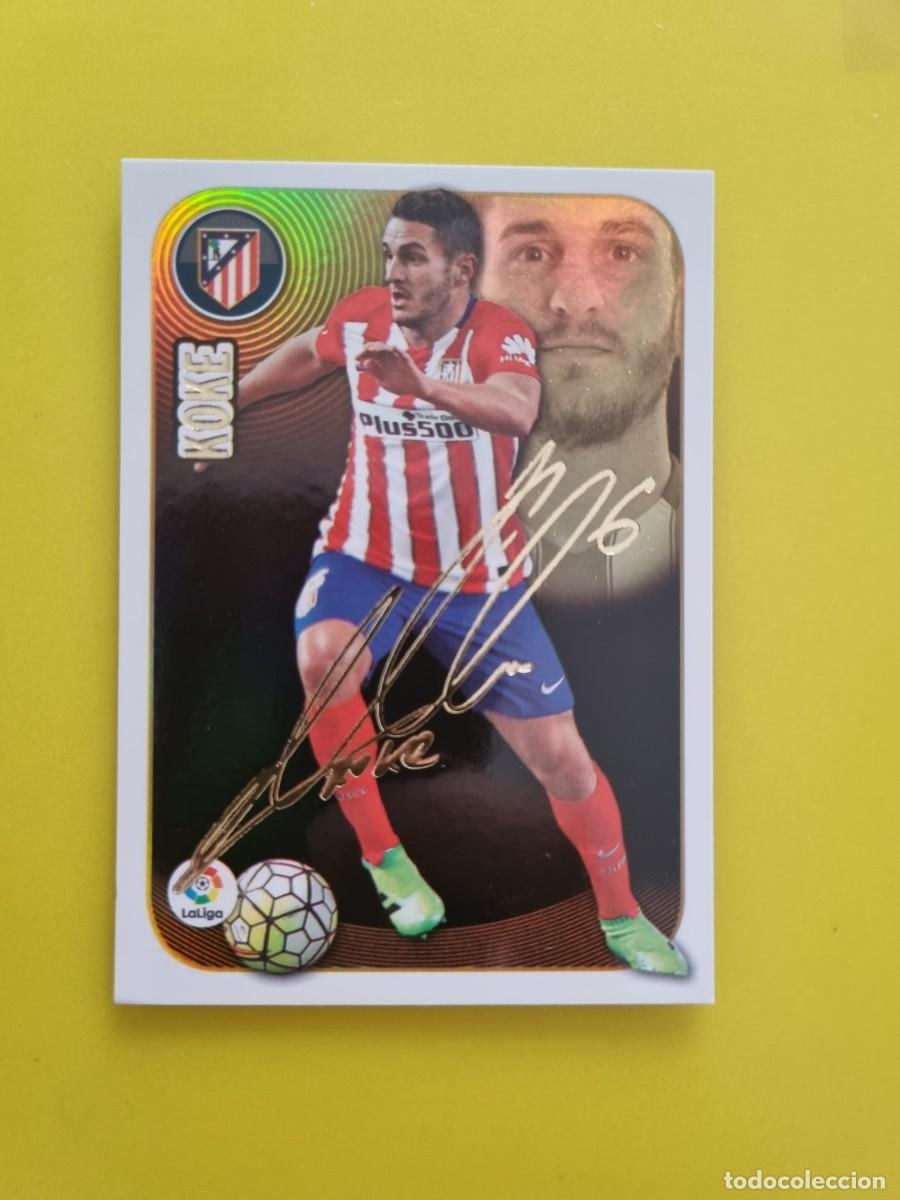 Coleccionismo cromos antiguos: ESTE 16 17 2016 2017 NO PEGADO SIN PEGAR KOKE ATL DE MADRID N&ordm;9 SERIE ORO AR826