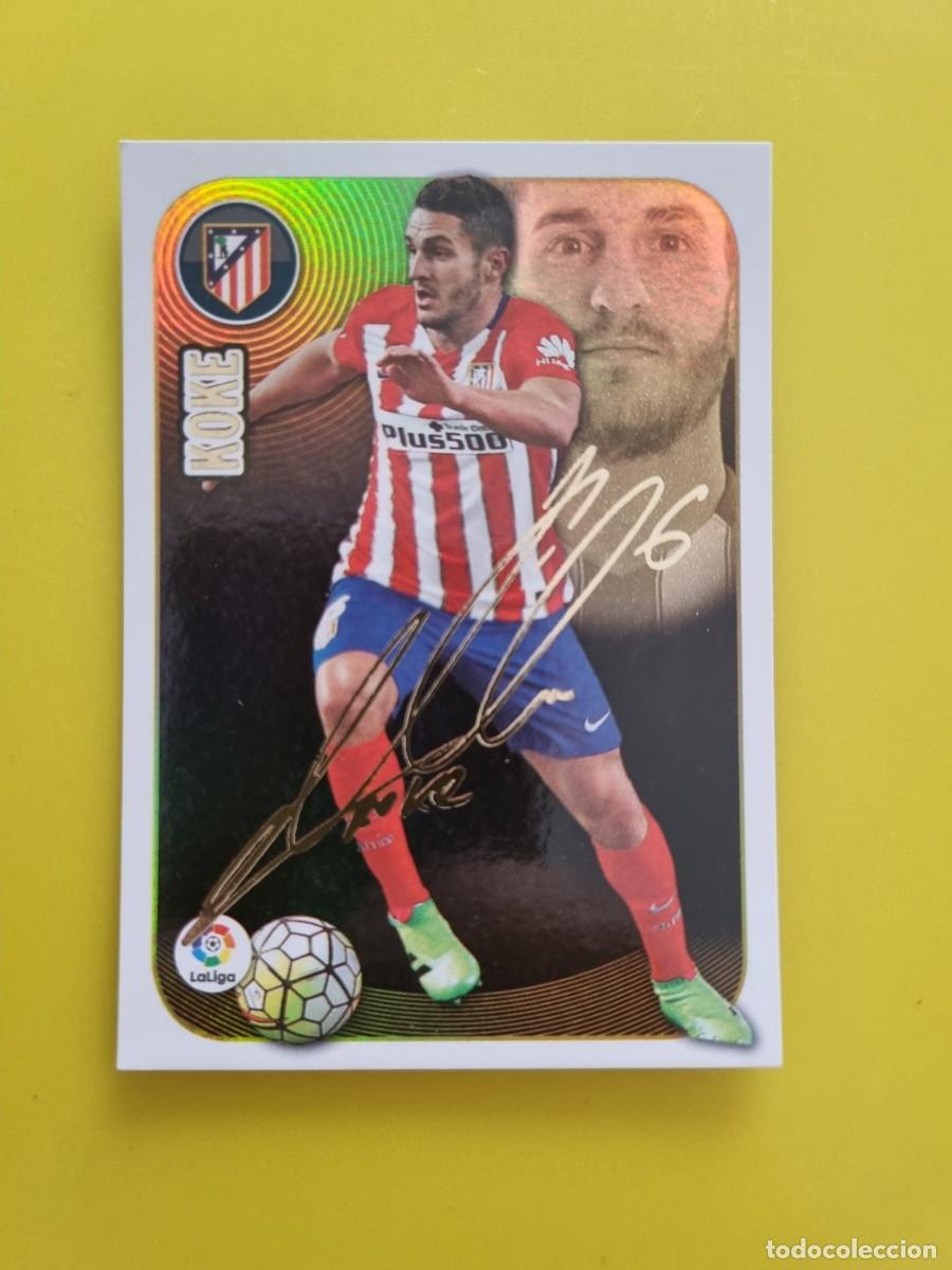 Coleccionismo cromos antiguos: ESTE 16 17 2016 2017 NO PEGADO SIN PEGAR KOKE ATL DE MADRID N&ordm;9 SERIE ORO AR826