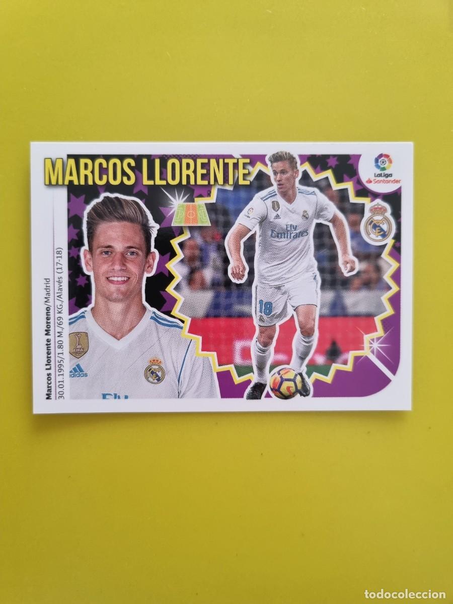 Coleccionismo cromos antiguos: ESTE 18 19 2018 2019 NO PEGADO SIN PEGAR MARCOS LLORENTE REAL MADRID N&ordm;8 COLOCA AR826