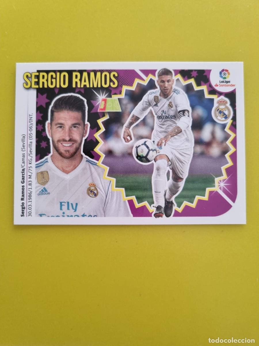 Coleccionismo cromos antiguos: ESTE 18 19 2018 2019 NO PEGADO SIN PEGAR SERGIO RAMOS REAL MADRID N&ordm;4 AR826