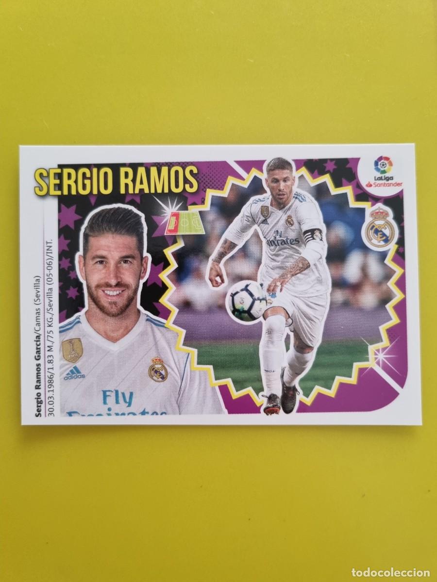 Coleccionismo cromos antiguos: ESTE 18 19 2018 2019 NO PEGADO SIN PEGAR SERGIO RAMOS REAL MADRID N&ordm;4 AR826