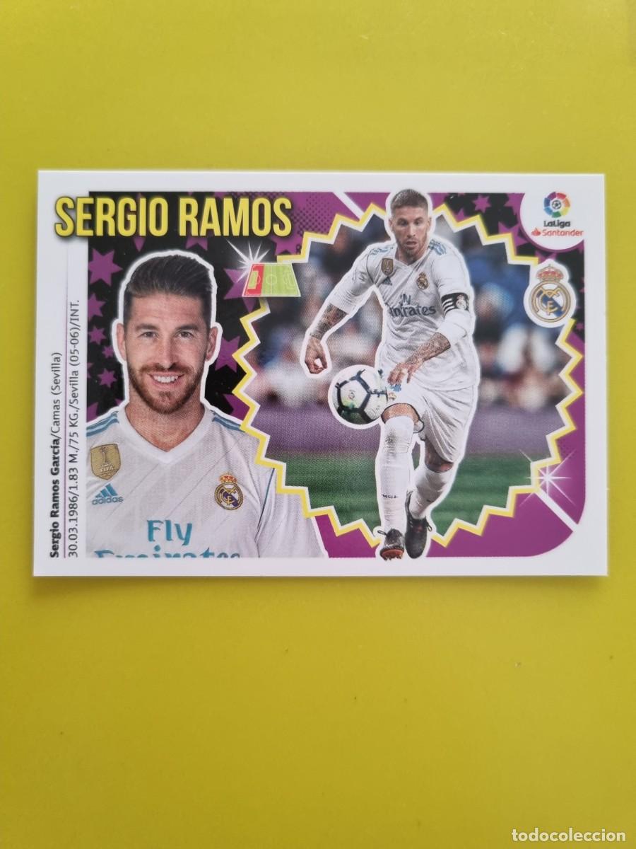 Coleccionismo cromos antiguos: ESTE 18 19 2018 2019 NO PEGADO SIN PEGAR SERGIO RAMOS REAL MADRID N&ordm;4 AR826