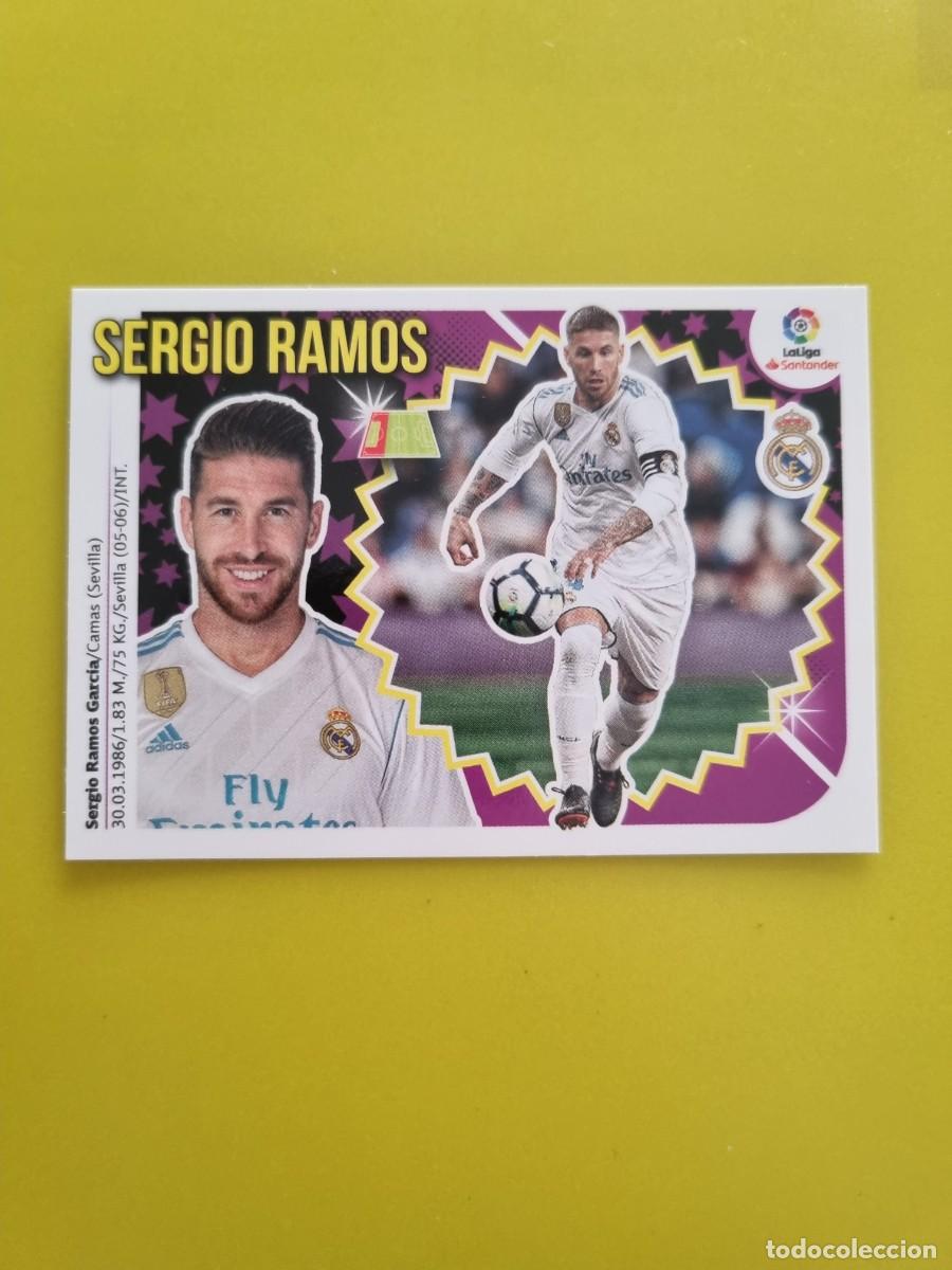 Coleccionismo cromos antiguos: ESTE 18 19 2018 2019 NO PEGADO SIN PEGAR SERGIO RAMOS REAL MADRID N&ordm;4 AR826