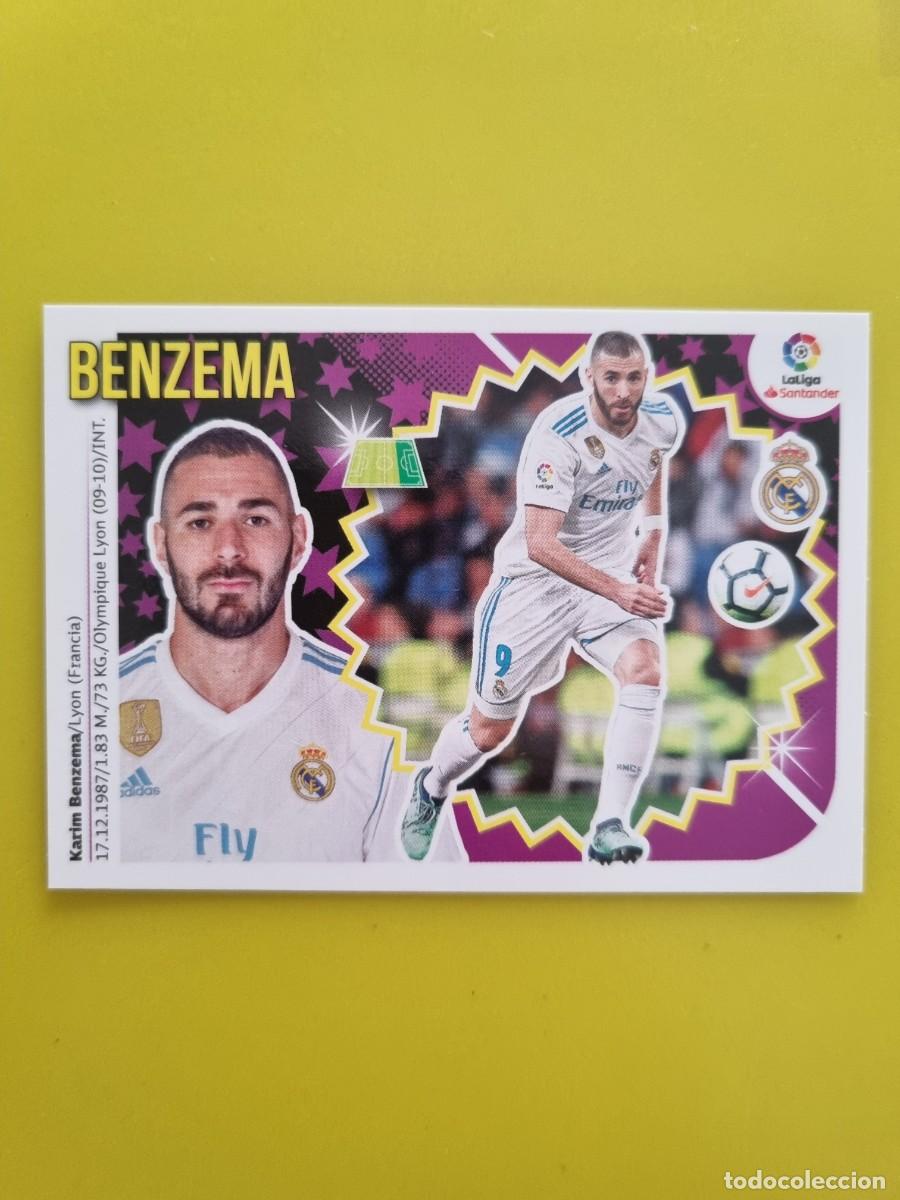 Coleccionismo cromos antiguos: ESTE 18 19 2018 2019 NO PEGADO SIN PEGAR BENZEMA REAL MADRID N&ordm;16 AR826