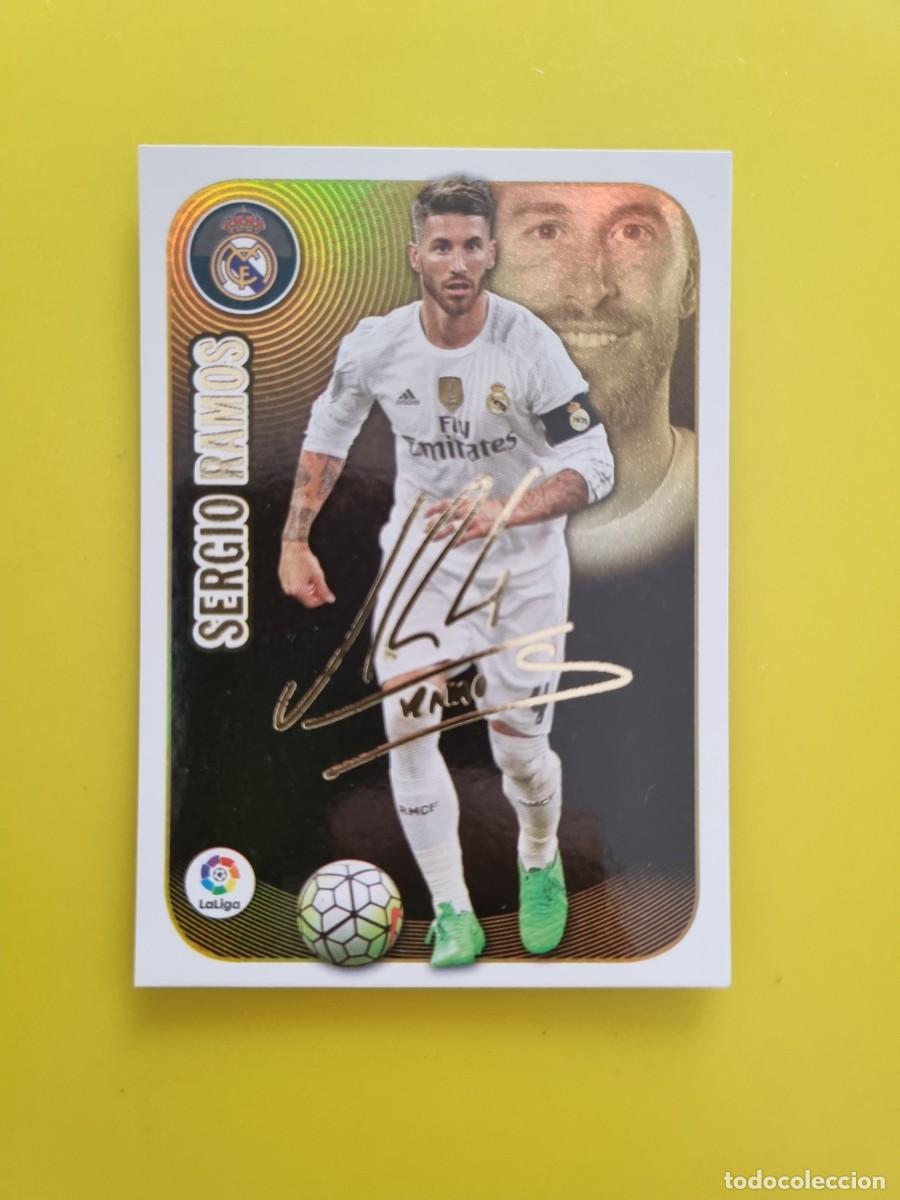 Coleccionismo cromos antiguos: ESTE 16 17 2016 2017 NO PEGADO SIN PEGAR SERGIO RAMOS REAL MADRID N&ordm;15 SERIE ORO AR826