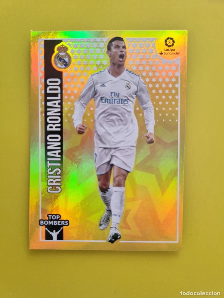 Collectionnisme Cartes &agrave; collectionner anciennes: ESTE 18 19 2018 2019 NO PEGADO SIN PEGAR CRISTIANO RONALDO REAL MADRID N&ordm;7 TOP BOMBERS AR826