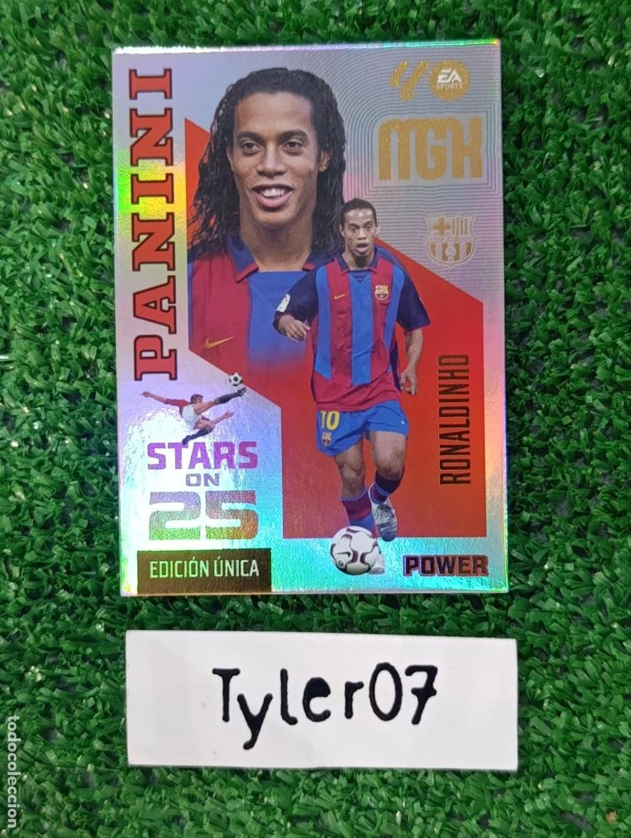 Collectionnisme Cartes &agrave; collectionner anciennes: RONALDINHO BARCELONA POWER STARS ON 25 EDICION UNICA MEGACRACKS 2026 2027 26 27