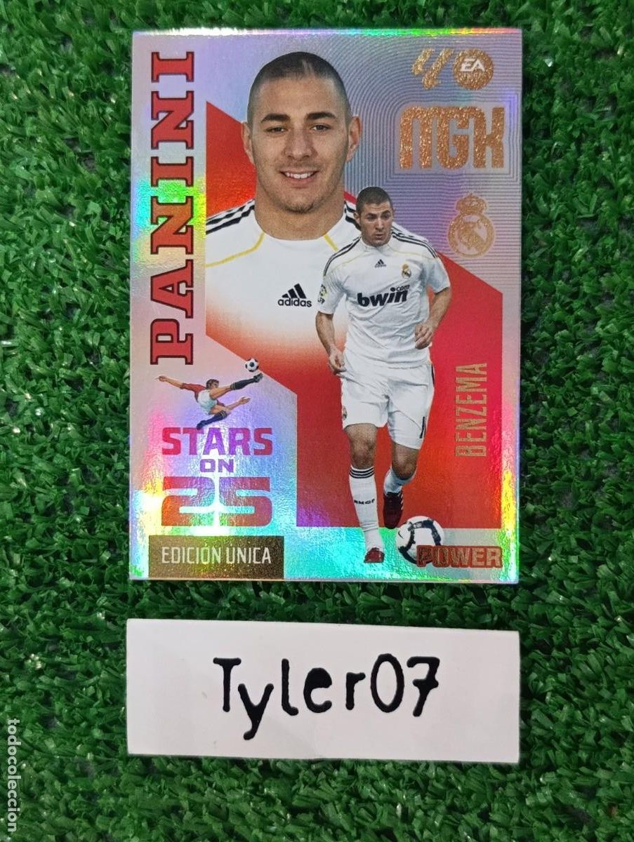 Colecionismo Cromos antigos: BENZEMA REAL MADRID POWER STARS ON 25 EDICION UNICA MEGACRACKS 2026 2027 26 27