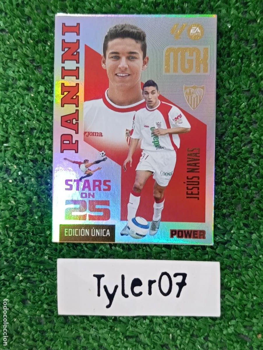 Coleccionismo cromos antiguos: JESUS NAVAS SEVILLA POWER STARS ON 25 EDICION UNICA MEGACRACKS 2026 2027 26 27