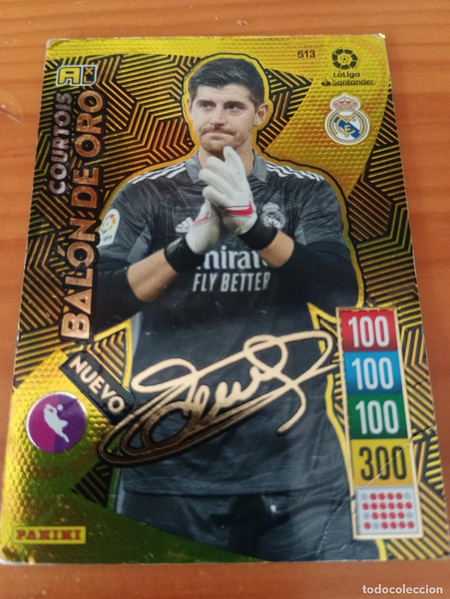 Coleccionismo cromos antiguos: ADRENALYN XL 2021 - 22 N&ordm; 513 COURTOIS REAL MADRID NUEVO BAL&Oacute;N DE ORO FIRMADA