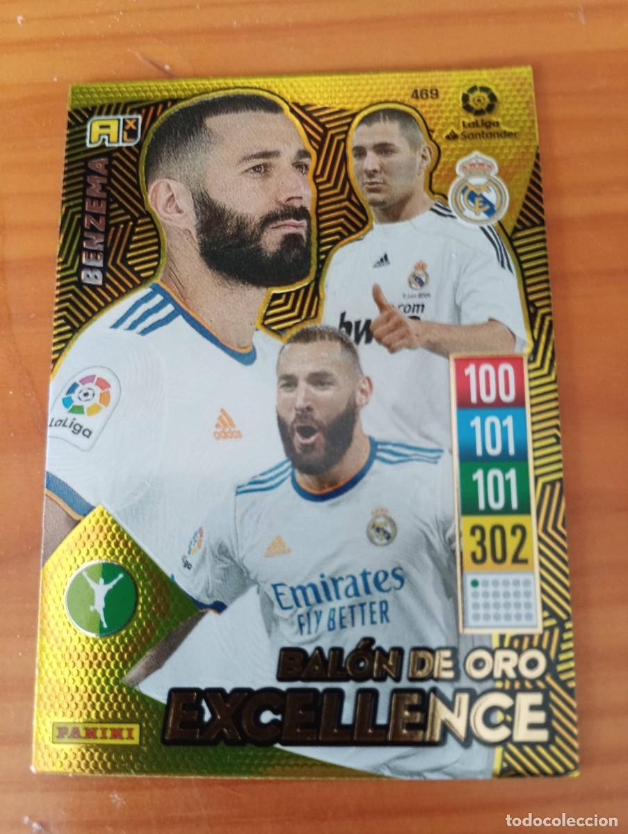 Coleccionismo cromos antiguos: FICHA N&ordm; 469 BENZEMA ADRENALYN 21 22 PANINI 2021 - 22 CROMO BALON DE ORO EXCELLENCE