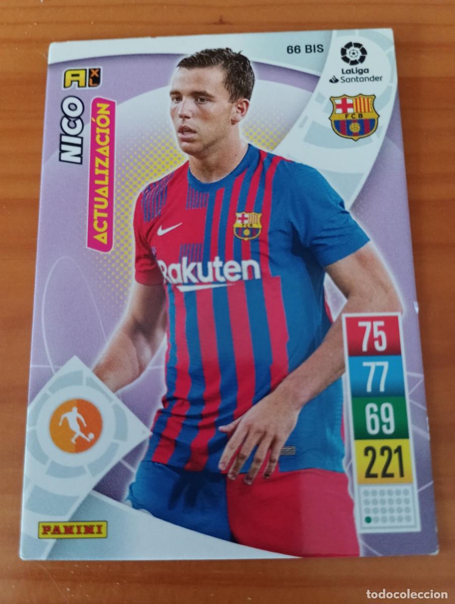 Coleccionismo cromos antiguos: 2021 2022 21 22 ADRENALYN XL ACTUALIZACI&Oacute;N N&ordm; 66 BIS NICO BARCELONA