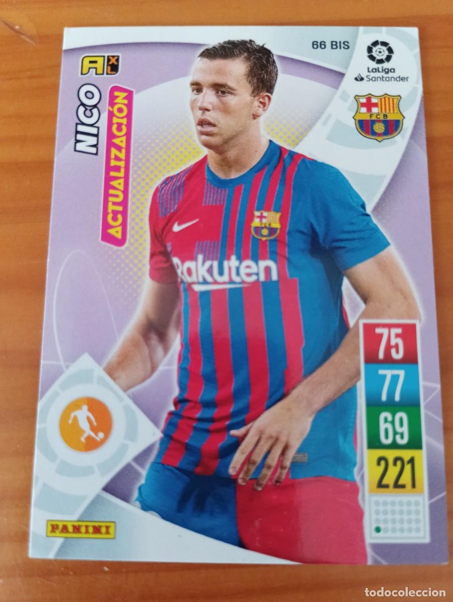Coleccionismo cromos antiguos: 2021 2022 21 22 ADRENALYN XL ACTUALIZACI&Oacute;N N&ordm; 66 BIS NICO BARCELONA