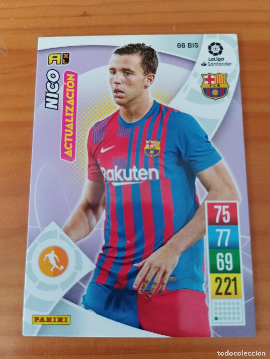 Coleccionismo cromos antiguos: 2021 2022 21 22 ADRENALYN XL ACTUALIZACI&Oacute;N N&ordm; 66 BIS NICO BARCELONA