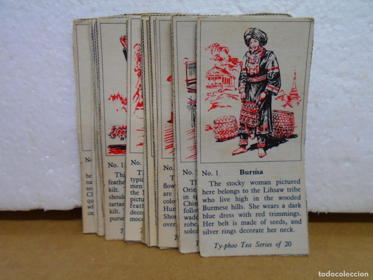 Collectionnisme Cartes &agrave; collectionner anciennes: COLECCION DE 20 CROMOS INGLESES&rdquo;VESTIMENTAS Y TRIBUS DEL MUNDO&rdquo;TY-PHOO TEA(A&Ntilde;OS 50)