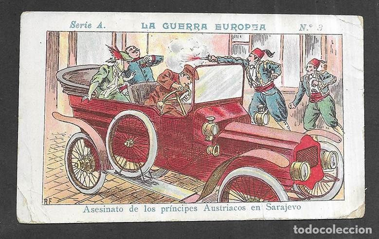 Coleccionismo cromos antiguos: Cromo; La Guerra Europea.- Chocolate Angelical Serie A N&ordm; 3 1920