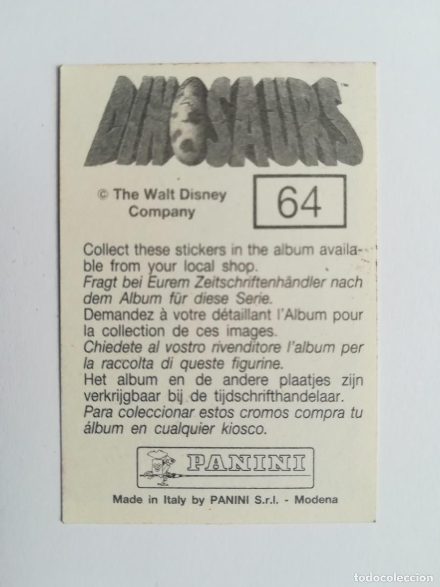 Coleccionismo cromos antiguos: Cromo Dinosaurs N&ordm; 64. Panini. - Foto 2