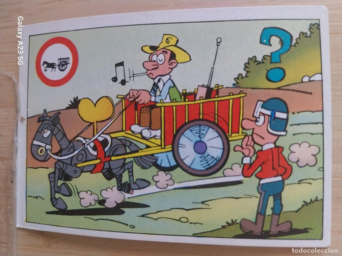 Coleccionismo cromos antiguos: Prohibido traccion animal * ** A&Ntilde;O 1982 CROMO SIN PEGAR NUNCA COCHES CARTON 7.4 X 5.4