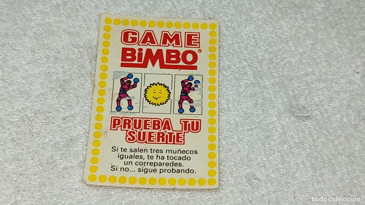 Coleccionismo cromos antiguos: BIMBO BIMBOCAO : ANTIGUO CROMO GAME BIMBO RASCA CORREPAREDES A&Ntilde;OS 90