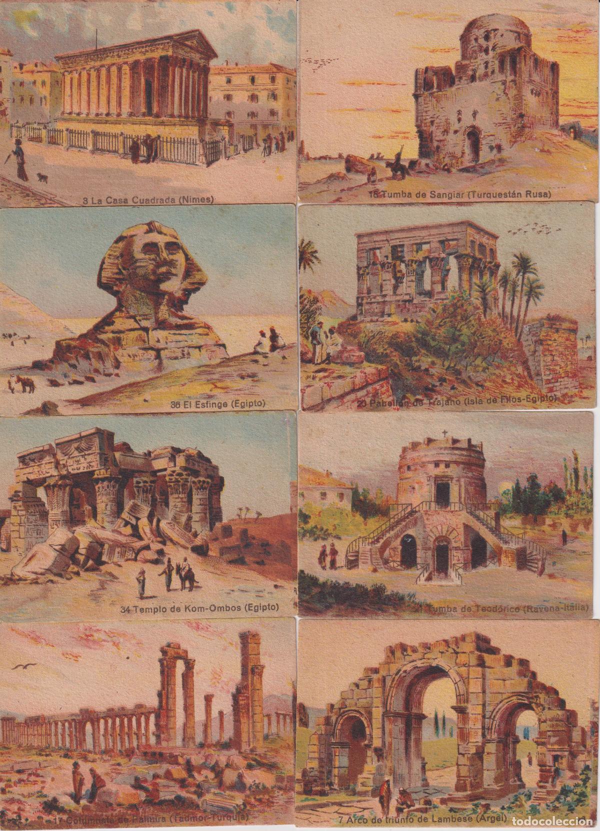 Coleccionismo cromos antiguos: COLECCI&Oacute;N DE 17 CROMOS CROMOLITOGRAFICO - MONUMENTOS ANTIGUOS