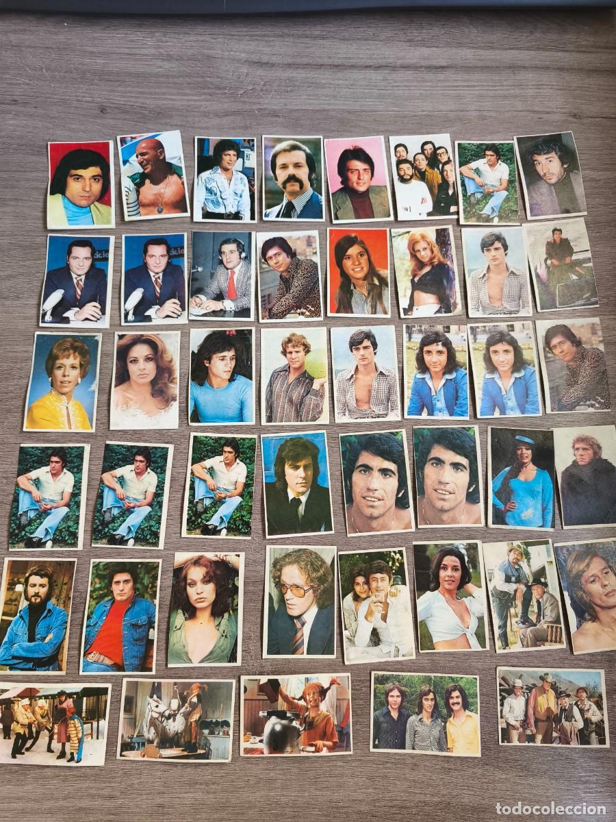 Coleccionismo cromos antiguos: Lote 45 cromos Figuras a&ntilde;o 1975, Ediciones Este, sin pegar