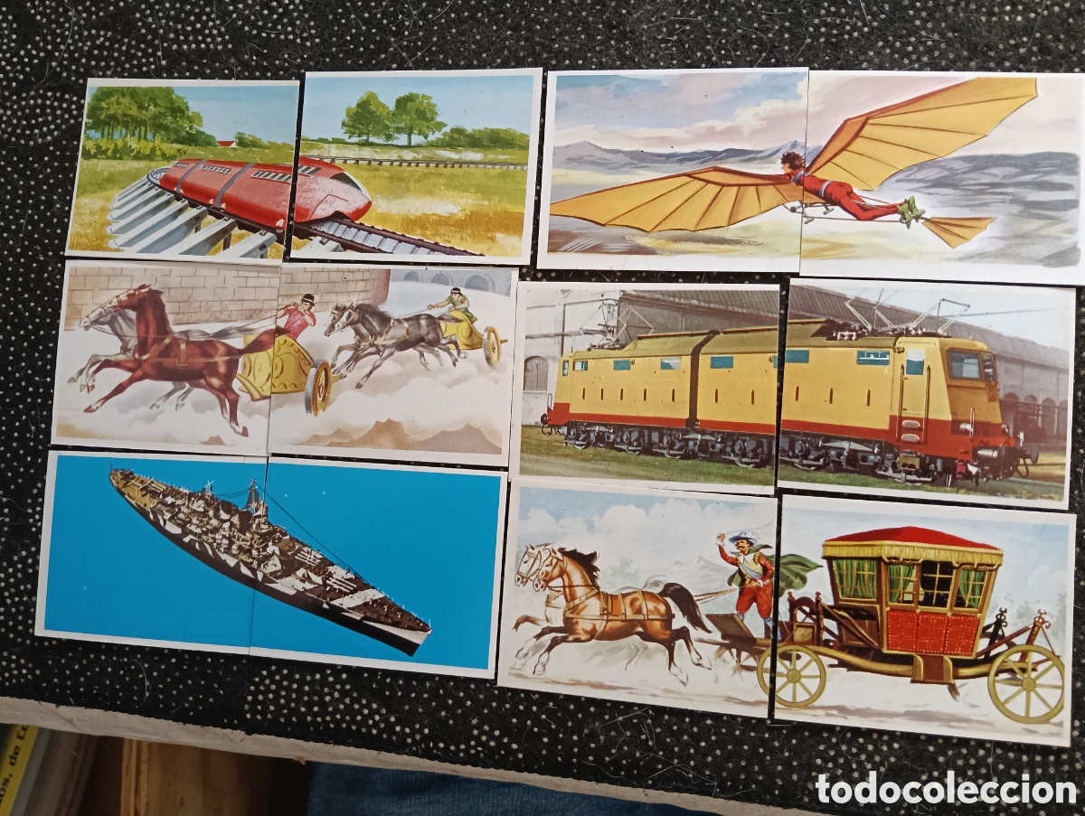 Coleccionismo cromos antiguos: Lote de 6 cromos dobles de La aventura de la velocidad&rdquo; editada por Difusora de Cultura (DIDEC) 197