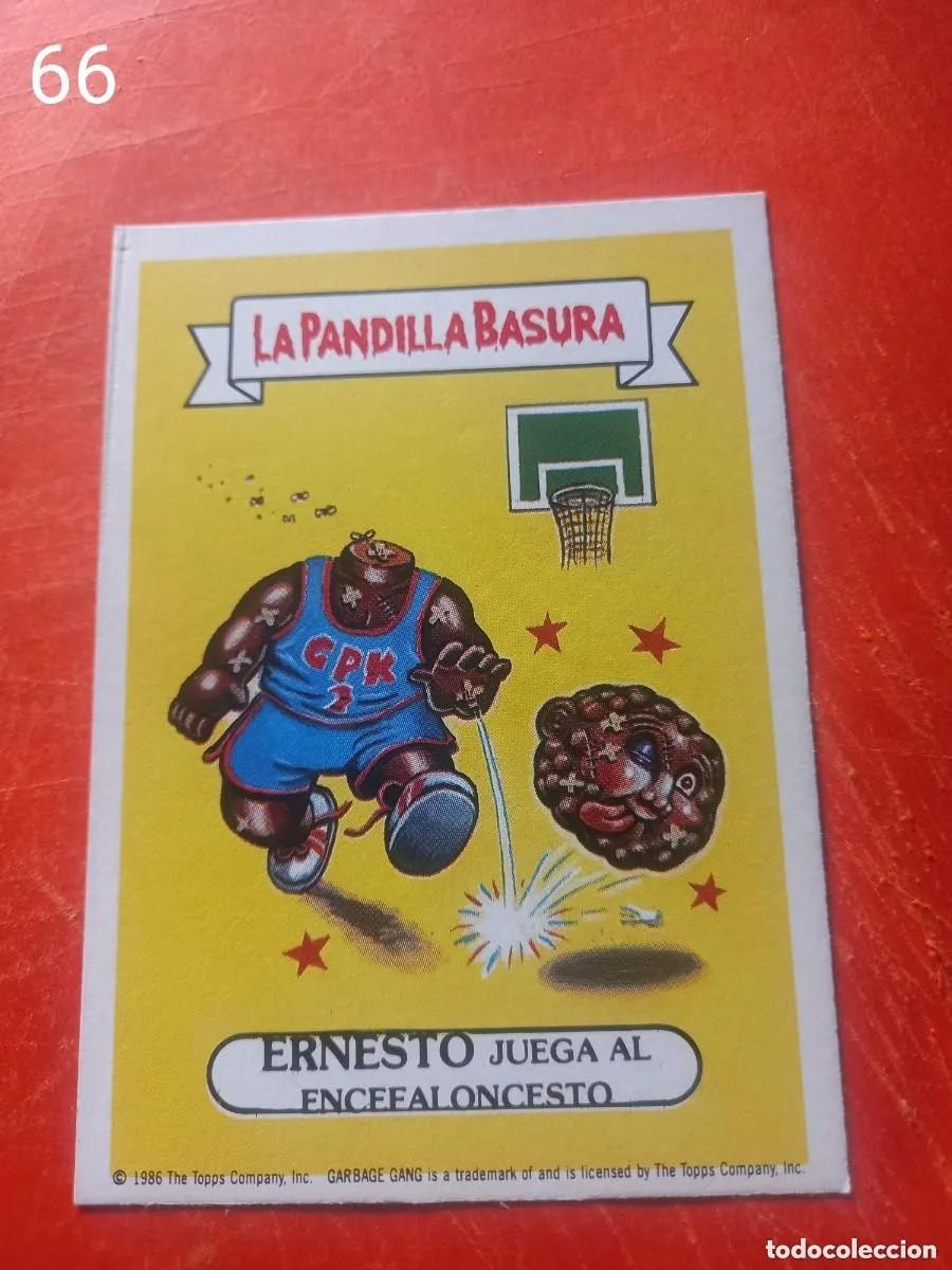 Coleccionismo cromos antiguos: Cromo n.66 la pandilla basura (album azul) sin pegar
