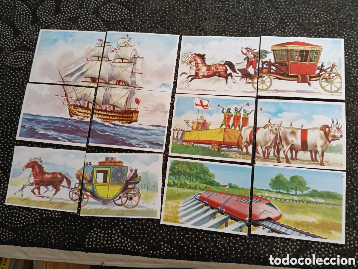 Coleccionismo cromos antiguos: Lote de 6 cromos dobles de La aventura de la velocidad&rdquo; editada por Difusora de Cultura (DIDEC) 197
