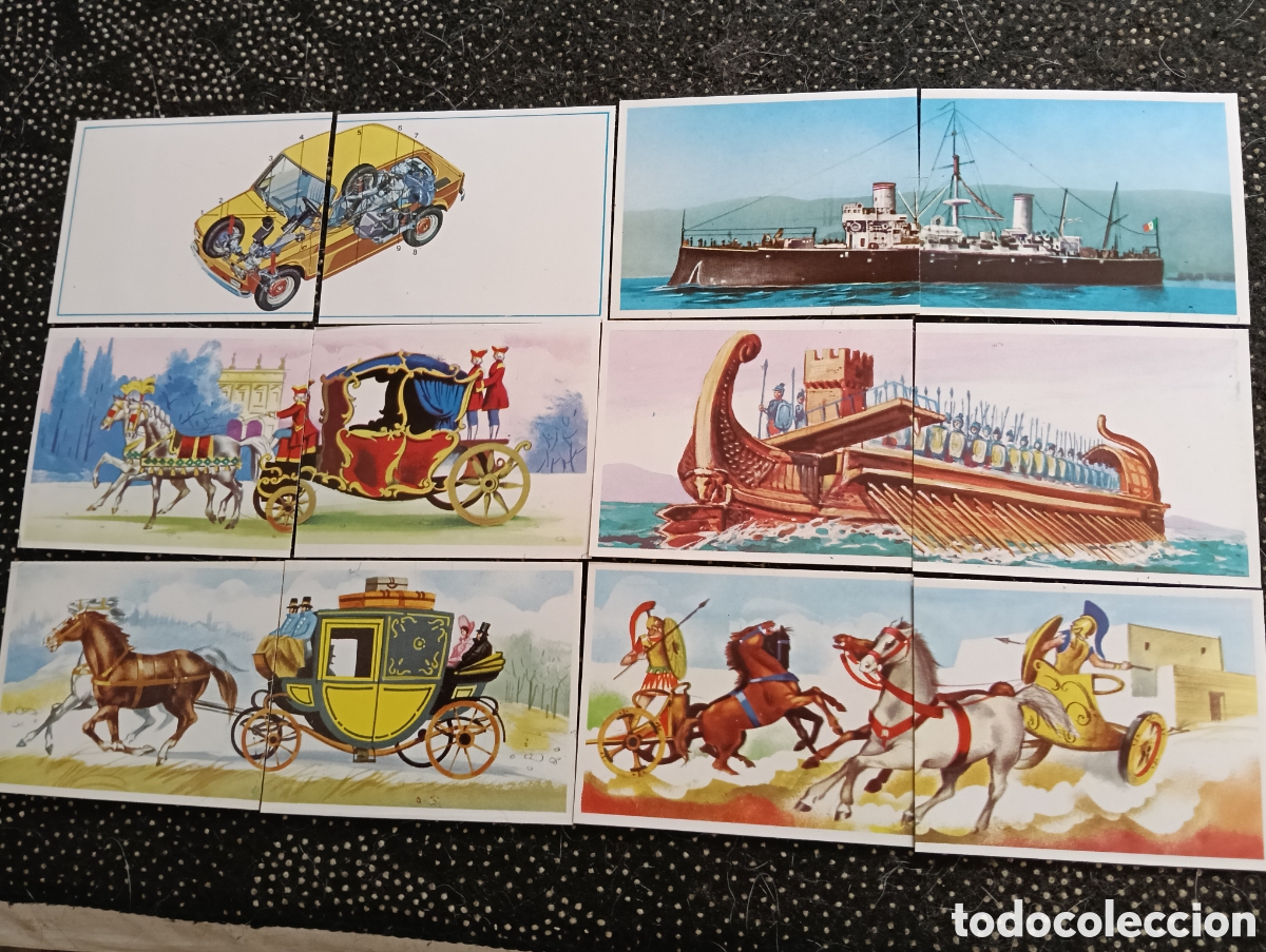 Coleccionismo cromos antiguos: Lote de 6 cromos dobles de La aventura de la velocidad&rdquo; editada por Difusora de Cultura (DIDEC) 197