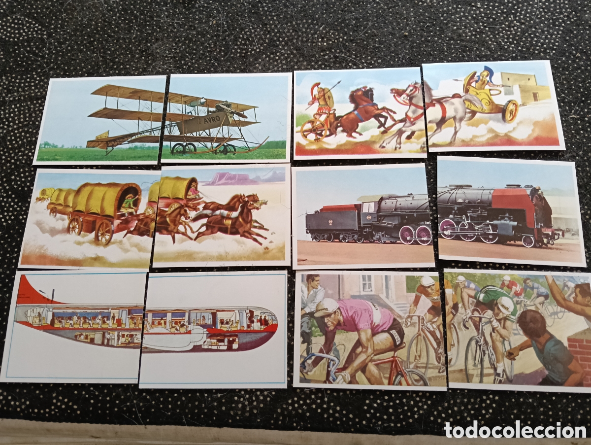 Coleccionismo cromos antiguos: Lote de 6 cromos dobles de La aventura de la velocidad&rdquo; editada por Difusora de Cultura (DIDEC) 197
