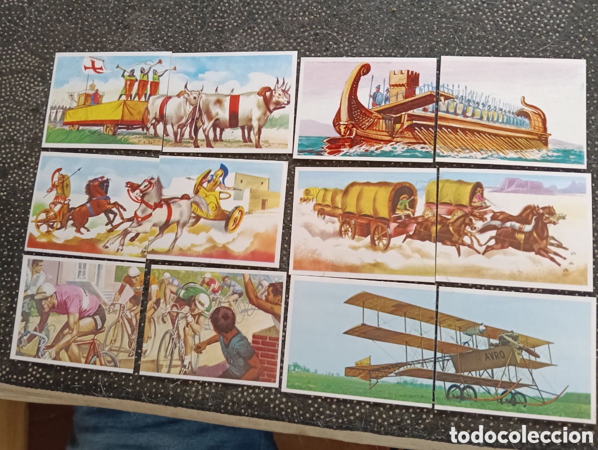 Coleccionismo cromos antiguos: Lote de 6 cromos dobles de La aventura de la velocidad&rdquo; editada por Difusora de Cultura (DIDEC) 197